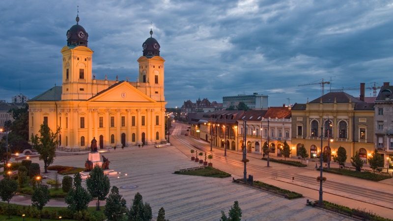 Nagytemplom és a Piac utca, Debrecen - forrás: debrecen.varosom.hu