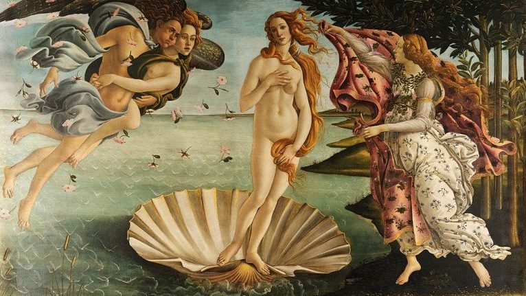 Sandro Botticelli: Vénusz születése - forrás: wikipedia
