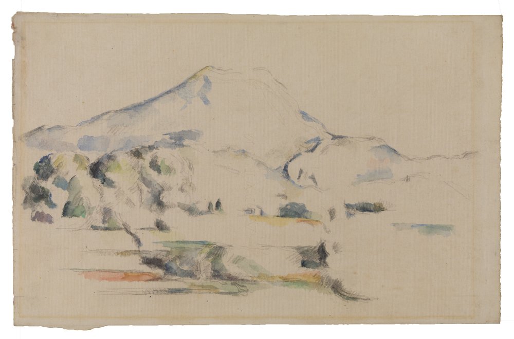 Paul Cézanne, La Montagne Sainte-Victoire (c.1885-87) - forrás: The Courtauld Gallery, London