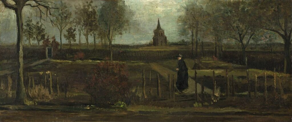 Vincent Van Gogh: A nueneni paplak kertje 1884 tavaszán - forrás: wikipedia
