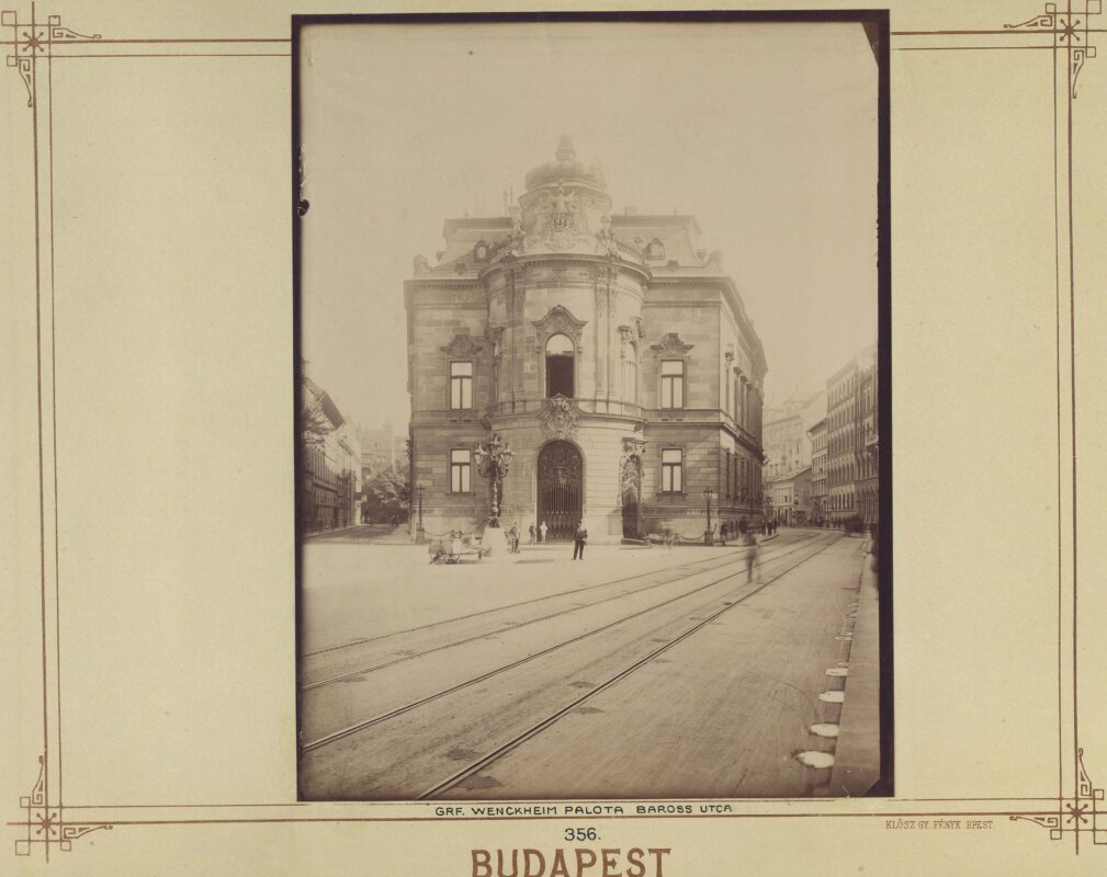 Wenckheim-palota (ma a Fővárosi Szabó Ervin Könyvtár központi épülete). 1910-ben - forrás: Fortepan / Budapest Főváros Levéltára / Klösz György fényképei