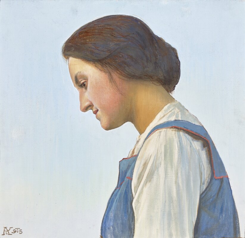 KÖRÖSFŐI-KRIESCH ALADÁR Boér Lenke arcképe, 1905