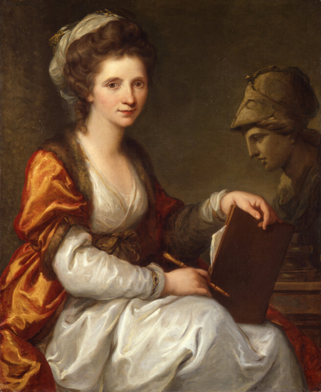 Angelica Kauffman: Önarckép Minerva mellszobrával, ca. 1784