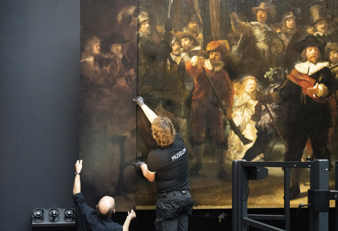 az Éjjeli őrjárat összeillesztése - fotó: Rijksmuseum/Reinier Gerritsen