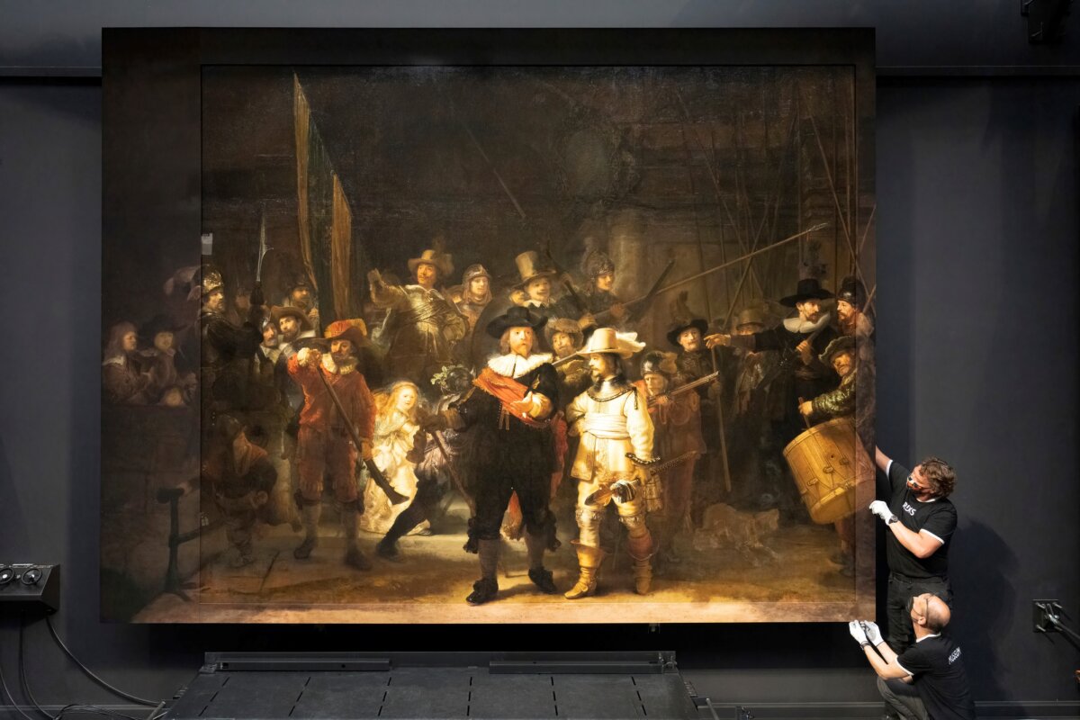 az Éjjeli őrjárat összeillesztése - fotó: Rijksmuseum/Reinier Gerritsen