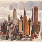 ABA-NOVÁK Vilmos: New York (Kilátás Munkácsi Márton műterme ablakából), 1935 - forrás: Szépművészeti Múzeum-Magyar Nemzeti Galéria
