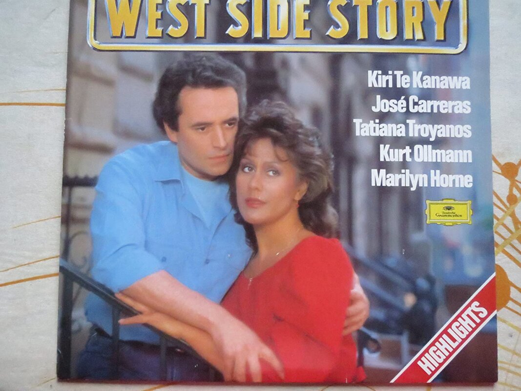 A West Side Story lemezborítóján José Carreras-szal
