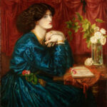 Dante Gabriel Rossetti: A kék selyem ruha (1868) - modell: Jane Morris - forrás: wikipedia