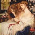 Dante Gabriel Rossetti: Lady Lilith (1867), (Fanny Cornforth eredeti vonásaival) - forrás: Delaware Art Museum