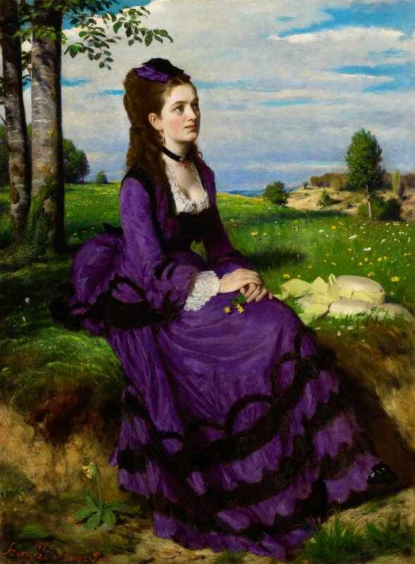 Szinyei Merse Pál: Lila ruhás nő, 1873 - fotó: Szépművészeti Múzeum-Magyar Nemzeti Galéria