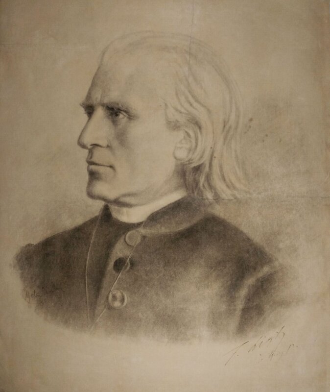 Landau Alajos: Liszt Ferenc portréja - 1873