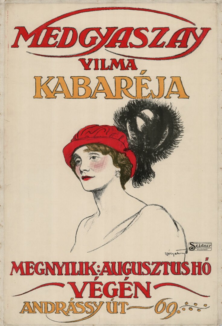 Medgyaszay Vilma kabaréja, plakát, 1910 körül, Kiscelli Múzeum - forrás: MKE