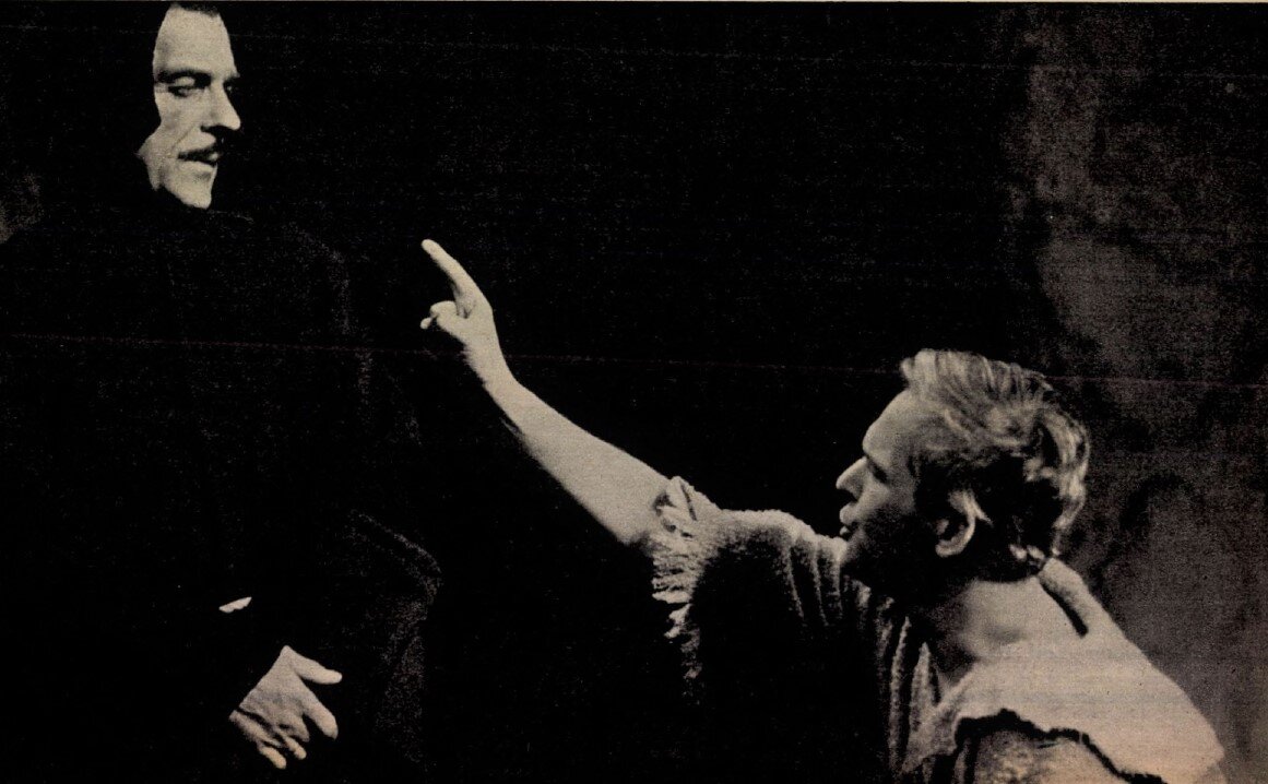 Tomanek Nándor és Latinovits Zoltán a IV. Henrik című előadáson a Vígszínházban, 1970-ben - Forrás: Film Színház Muzsika, 1970/ 38. 6.