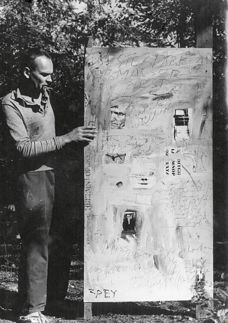 Frey az ABC című, készülő képével, 1967 körül - forrás: Ludwig Múzeum