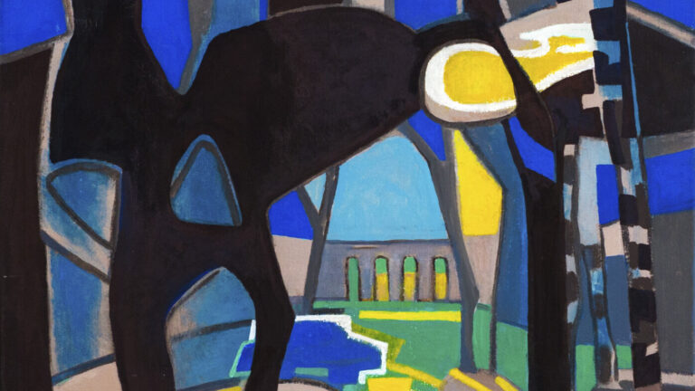Françoise Gilot: Lemenő nap fénye a nárciszokon (részlet), 2006, olaj, vászon, 35x45 cm, magántulajdon, Várfok Galéria