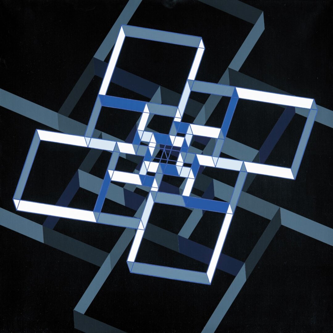 Ottó László: Living-spiral-space (Conceptual-geometry), 2021 – forrás: Virág Judit Galéria