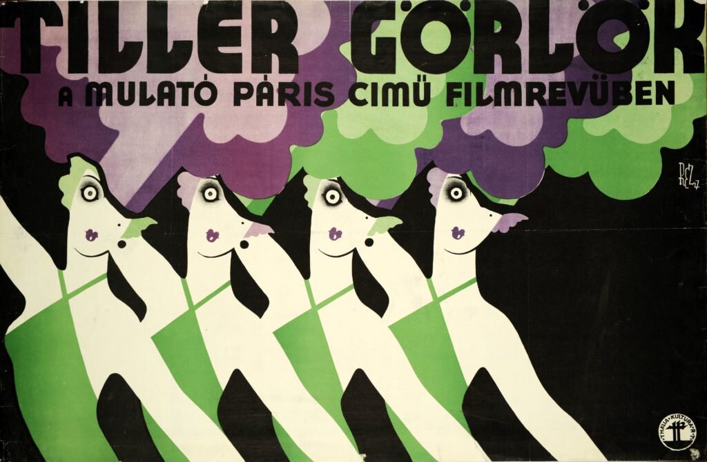 Réz Diamant Tibor: Tiller görlök a Mulató Párizs revüfilmben, 1927. (Országos Széchenyi Könyvtár)