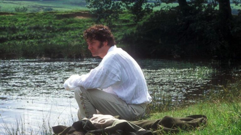 Colin Firth Mr. Darcy-ként a BBC verzióban - forrás: youtube