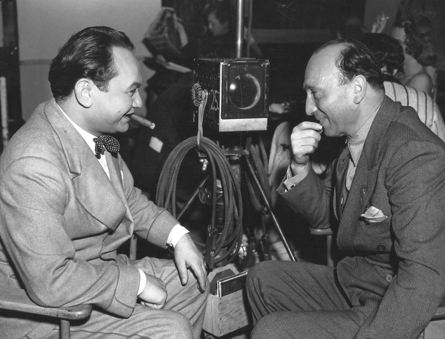 Edward G. Robinson (balra) és Curtiz, a Kid Galahad (1937) forgatásán - forrás: wikipedia