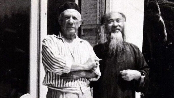 Pablo Picasso és Csang Ta-Csien 1956-ban Cannes-ban – forrás: chinadaily.com