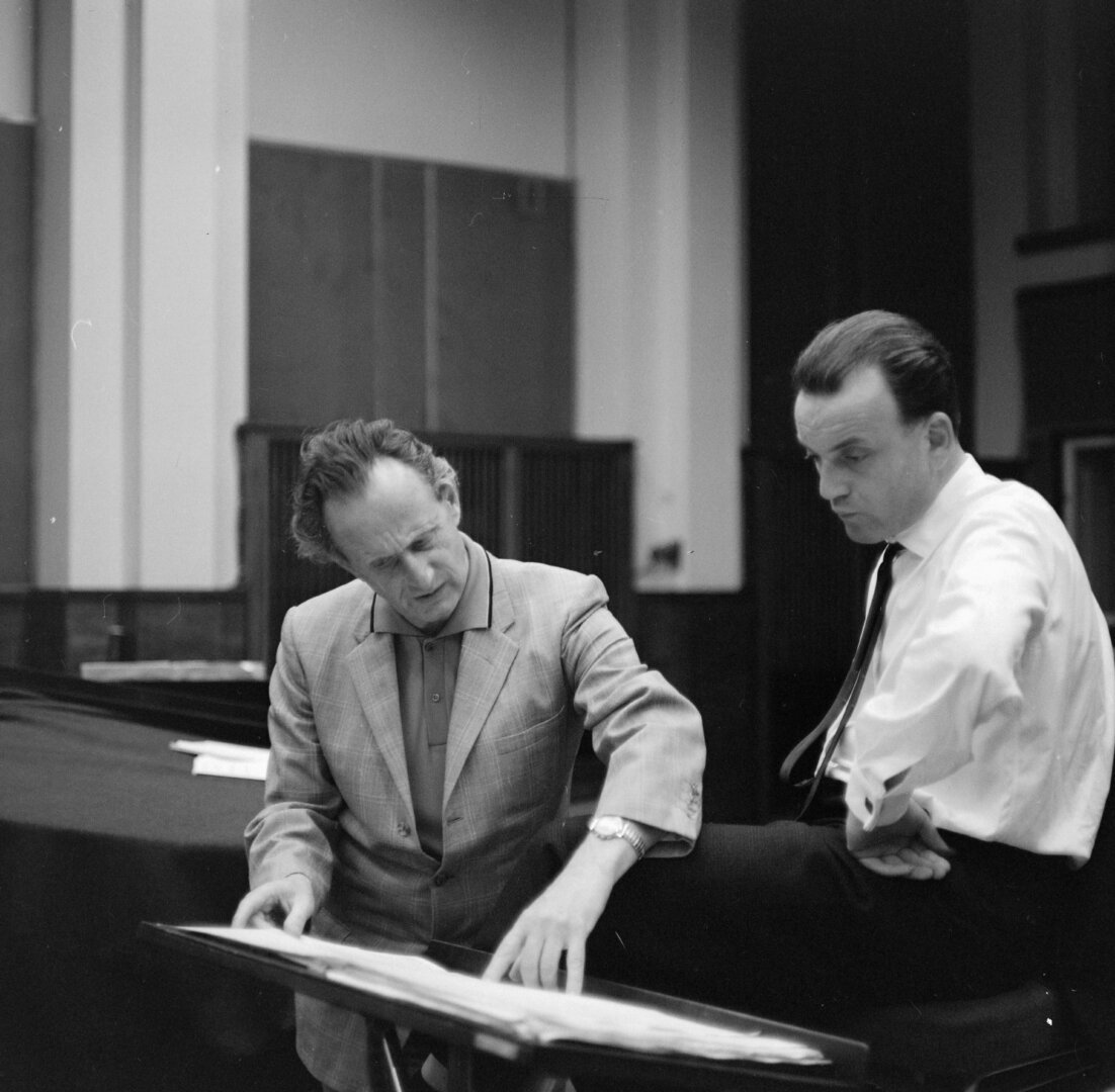 Ránki György és Hidas Frigyes zeneszerzők. 1968-ban - forrás: Fortepan / Szalay Zoltán