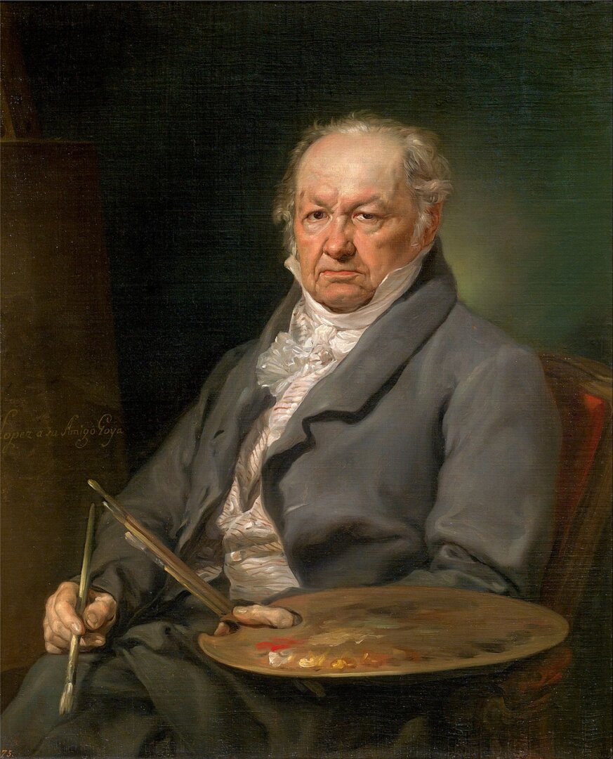 Vicente López Portaña 1826 körül festette meg az idős Francisco de Goya arcképét – forrás: Wikipedia