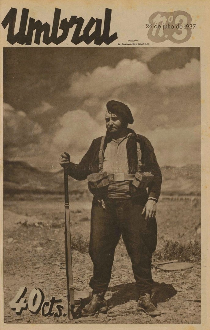Kati Horna fényképe az Umbral című hetilap címlapján - Forrás: Hemeroteca Digital. Biblioteca Nacional de España