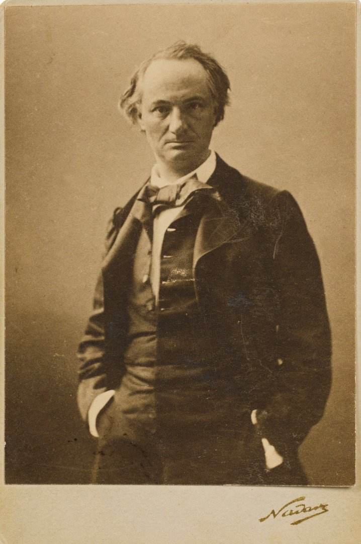 Charles Baudelaire Nadar fotóján 1855-ben - forrás: wikipedia