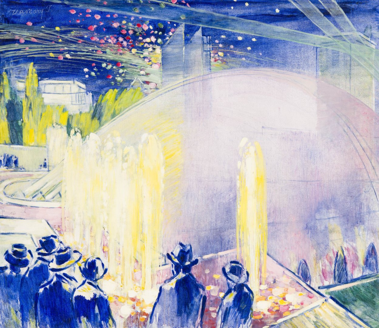 Vaszary János: Éjszakai fények a párizsi világkiállításon, 1937