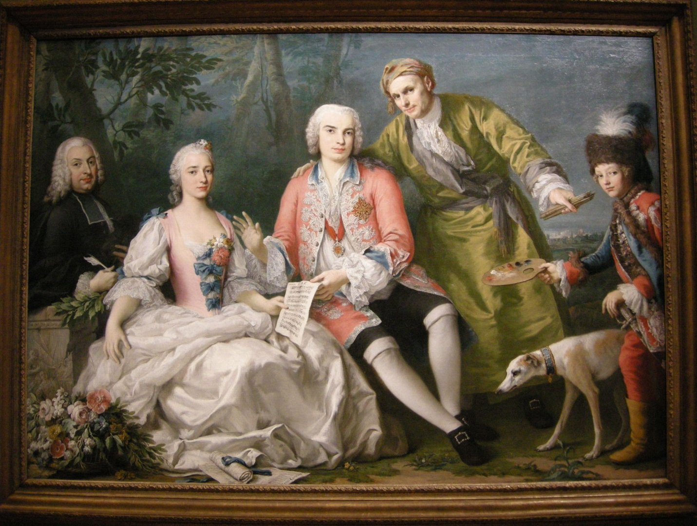 Metastasio, Teresa Castellini, Farinelli, és Jacopo Amigoni utóbbi festményén 1750-1752 körül - forrás: wikipedia
