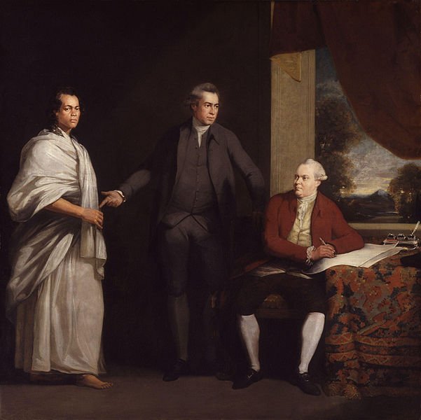 William Parry: Omai, Sir Joseph Banks és Daniel Solander – forrás: Wikipedia
