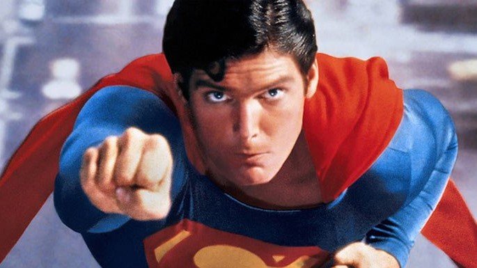 Christopher Reeve Supermanként - forrás: Youtube