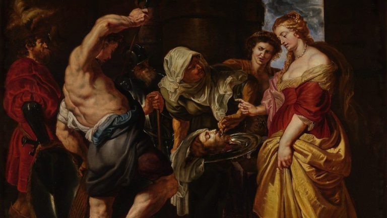 Peter Paul Rubens: Salome Keresztelő Szent János levágott fejével (részlet) – forrás: Sotheby’s