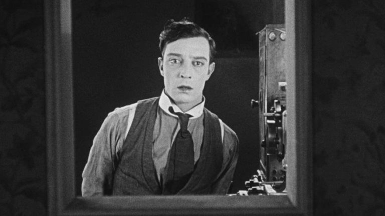 Buster Keaton - forrás: Buster Keaton Sherlock Jr. című filmjének részlete