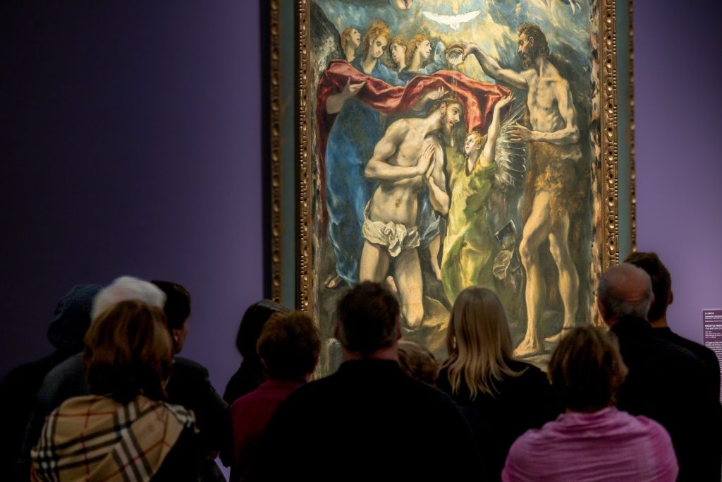 El Greco: Krisztus megkeresztelése, 1597-1600 - Fotó: Szépművészeti Múzeum-Magyar Nemzeti Galéria / Szántó András