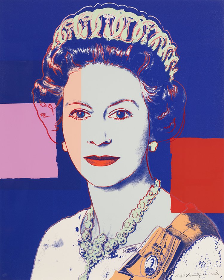 Andy Warhol: II. Erzsébet királynő portréja – forrás: Heffel Fine Art Auction House