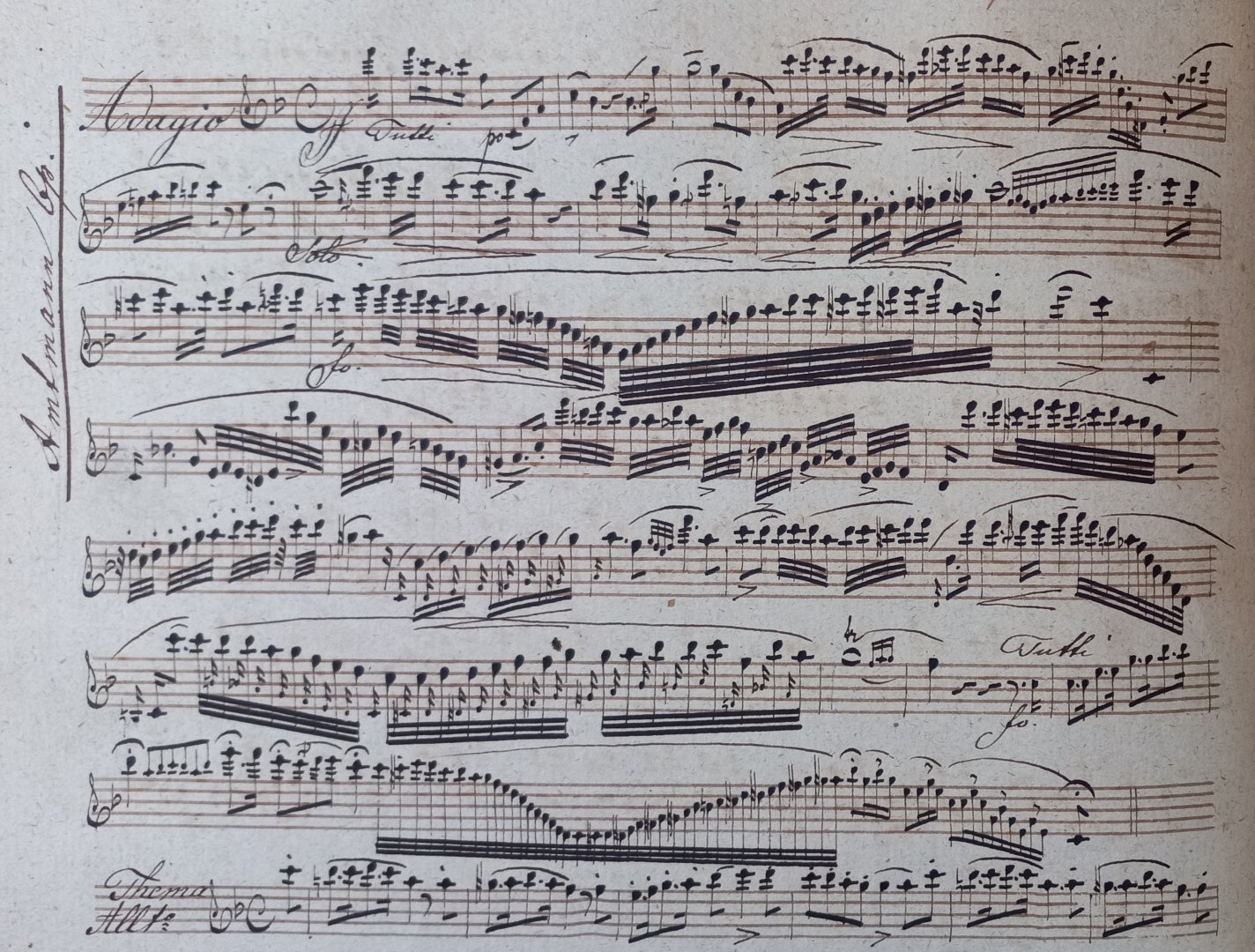A Theobald Böhmmek ajánlott kompozíció kezdete