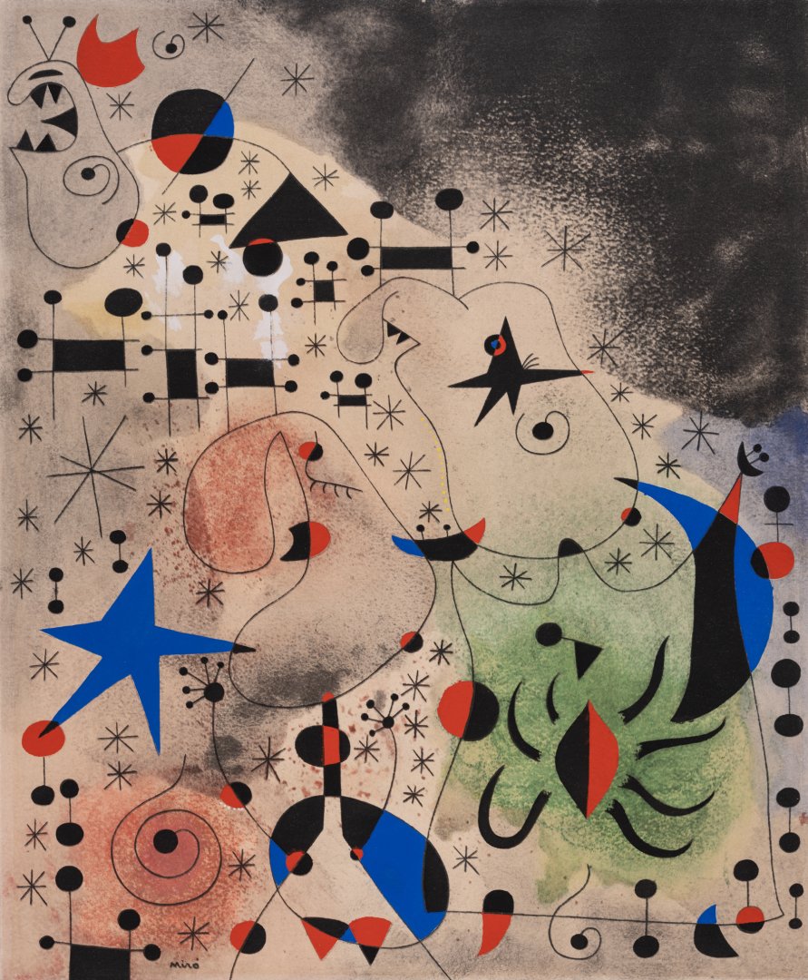 Joan Miró: Vándormadár / Migratory Bird, 1941 - forrás: Szépművészeti Múzeum