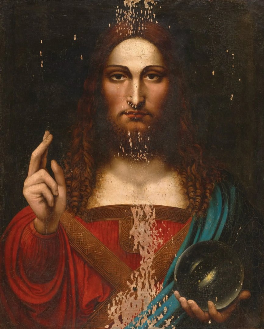 Ismeretlen művész: Salvator Mundi Leonardo da Vinci után – forrás: Christie’s