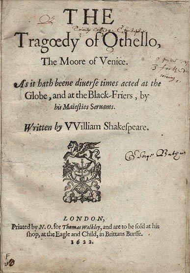 Az Othello 1622-es kiadása - forrás: Wikipédia