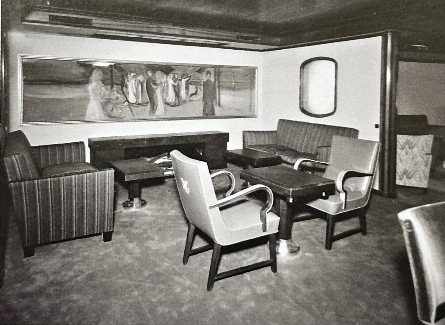 A kép 1939-ben Thomas Olsen hajójának szalonjában – forrás: Sotheby’s