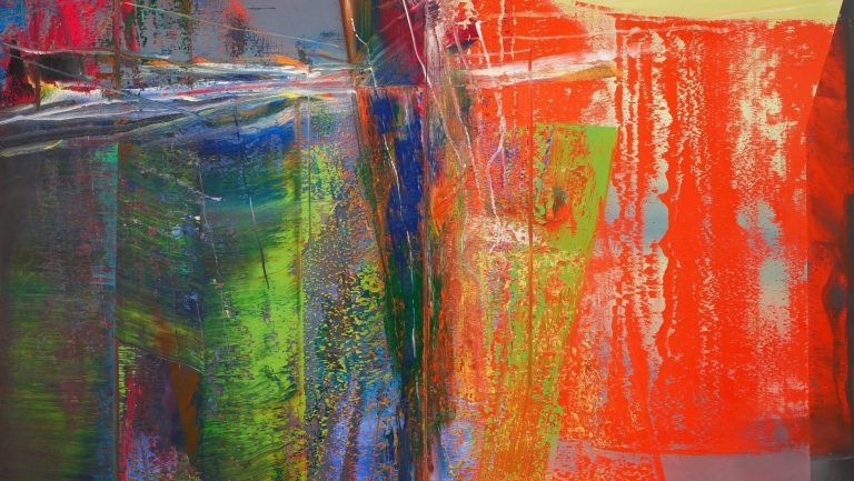 Gerhard Richter: Absztrakt kép - részlet (a most újra kalapács alá kerülő festmény) – forrás: Sotheby’s