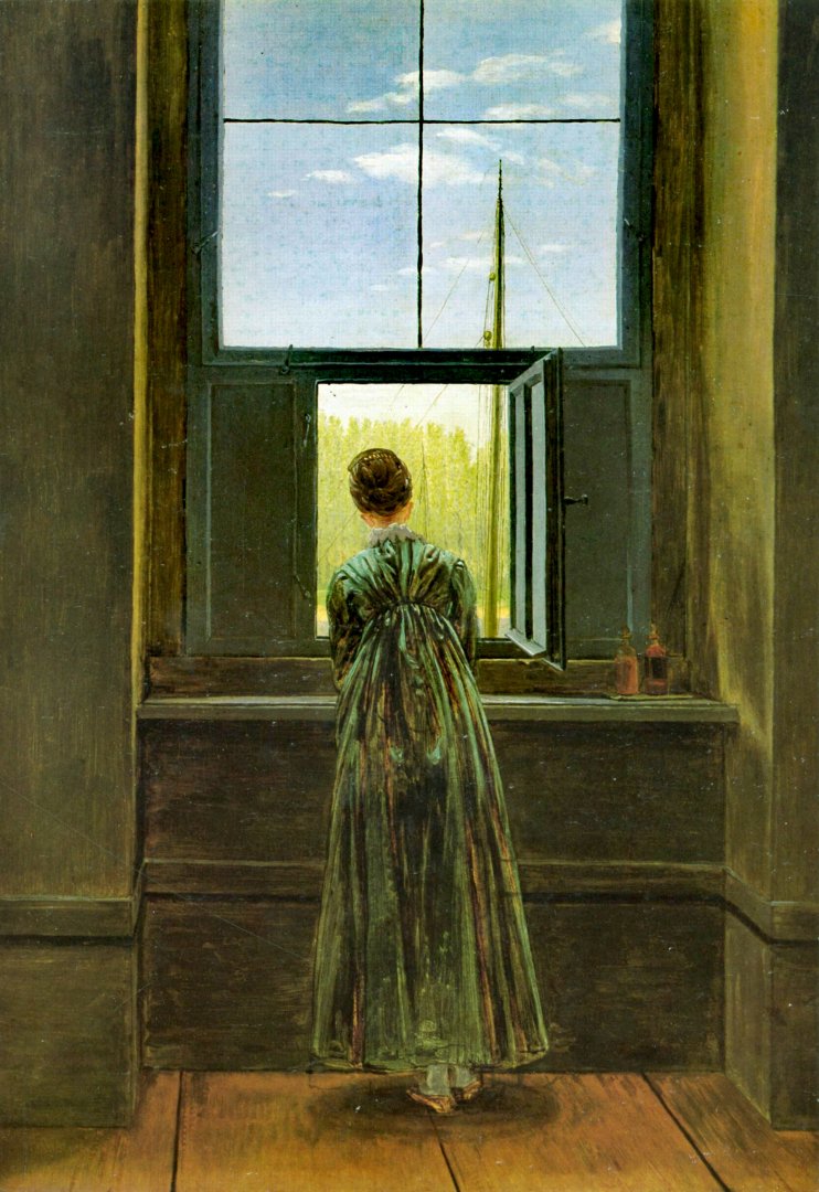 Caspar David Friedrich: Nő az ablakban (1822) - forrás: Nationalgalerie, Staatliche Museen zu Berlin
