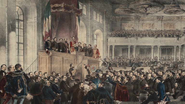 Országgyűlés_megnyitása 1848-ban - forrás: Pesti Vigadó