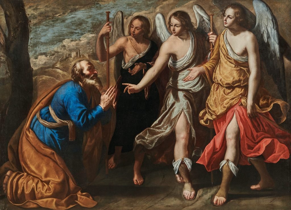 Artemisia Gentileschi: Ábrahám a három angyallal