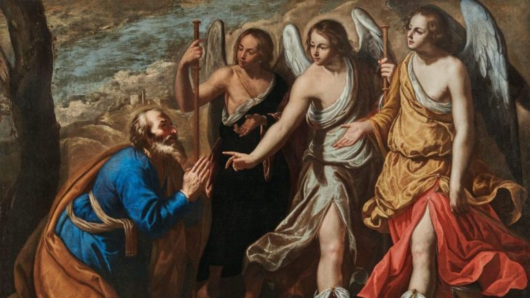 Artemisia Gentileschi: Ábrahám a három angyallal