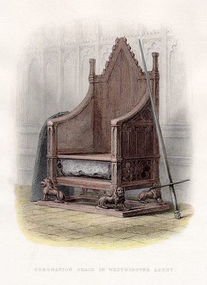 A scone-i kő és a koronázási trón - forrás: wikipedia