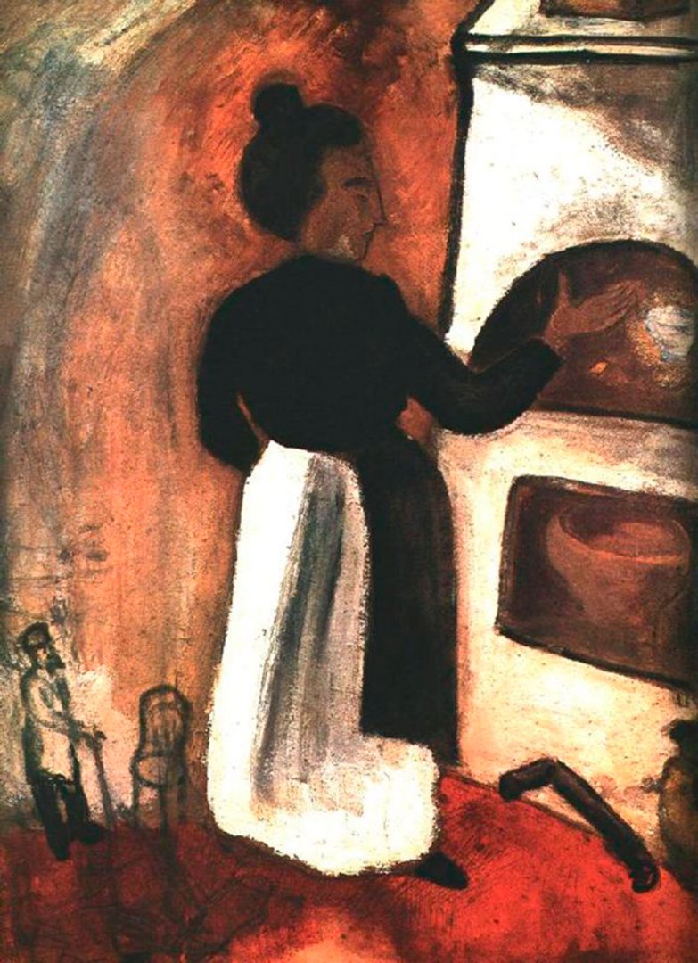 Marc Chagall: Anyám a tűzhelynél (1914)