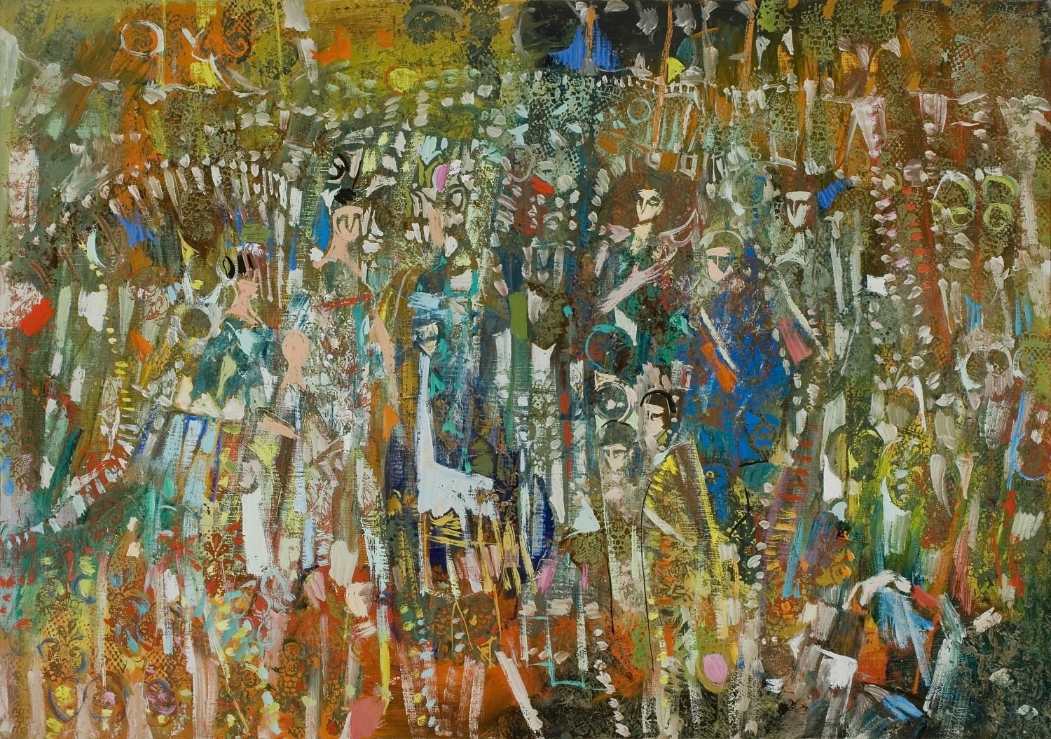 Rozsda Endre: Charleston, 1992, olaj, vászon, 65x92 cm, magántulajdon 