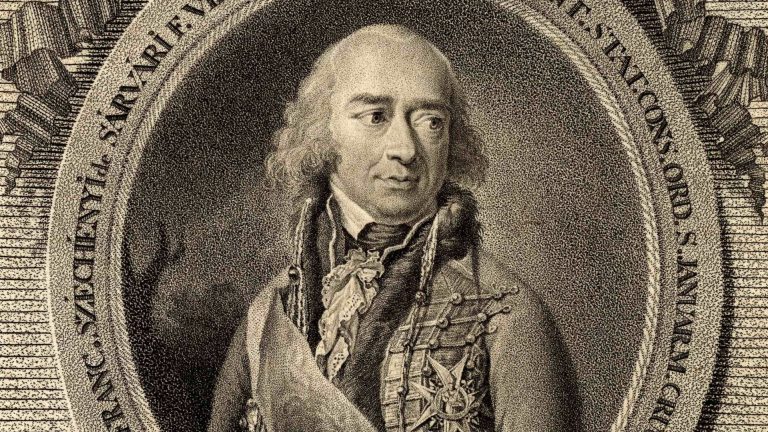 Gróf Széchényi Ferenc, Czetter Sámuel rézmetszte 1798-ból. - Fotó OSZK